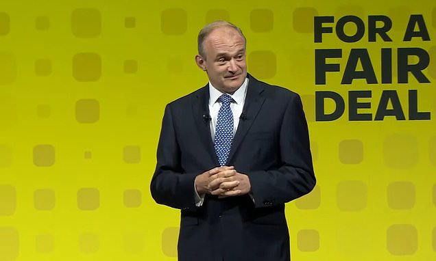 Ed Davey makes 'C-word' dig at the Tories in Lib Dem conference speech