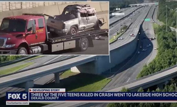 Five Teens Dead In Horrific Crash As Car Plunges 50 Feet Off Georgia Freeway