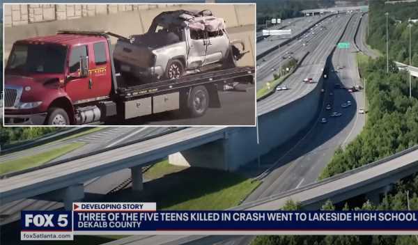 Five Teens Dead In Horrific Crash As Car Plunges 50 Feet Off Georgia Freeway