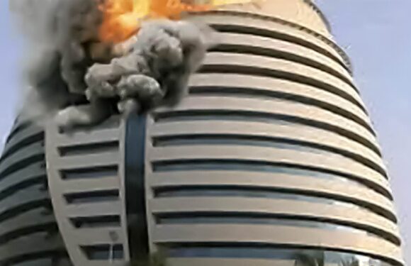 Huge flames billow from landmark skyscraper in Sudan's Khartoum