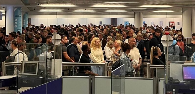 Hundreds queue for hours at UK airports as e-gates stop working