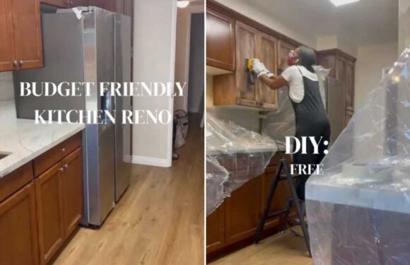 I was quoted £2400 to renovate my kitchen so I decided to do it myself and it didn’t cost me a penny | The Sun