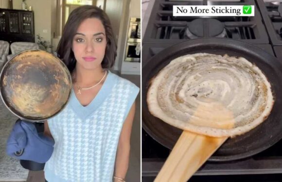 I’m a kitchen whizz – my 2-minute hack using a 50p fridge staple makes any pan non-stick instantly | The Sun