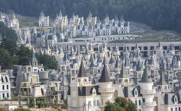 Inside the £160 million abandoned ‘Disney castle’ village with discarded homes