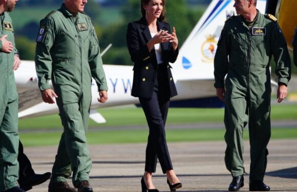 Kate Middleton wears £549 Holland Cooper blazer for Royal Navy visit in Somerset