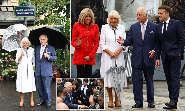 King Charles visits Parisian flower market named after his mother