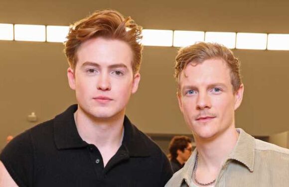 Kit Connor Meets With Shadow & Bone Star Patrick Gibson at Loewe Fashion Show