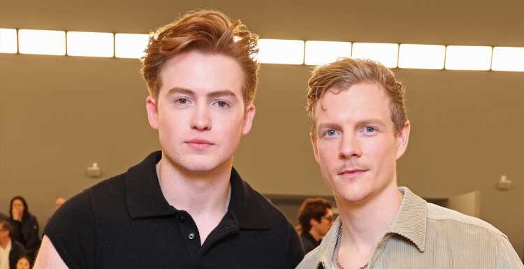 Kit Connor Meets With Shadow & Bone Star Patrick Gibson at Loewe Fashion Show
