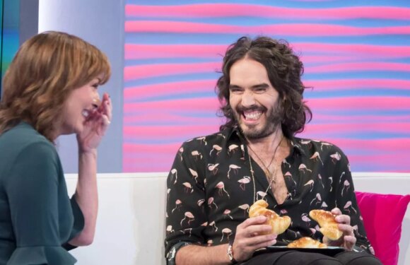 Lorraine Kelly recalls uncomfortable moment Russell Brand touched her thigh on TV