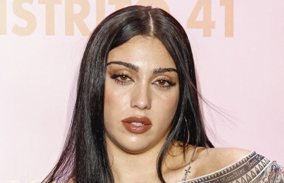 Lourdes Leon shows off bare breasts in a sheer dress at Vogue event