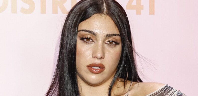 Lourdes Leon shows off bare breasts in a sheer dress at Vogue event