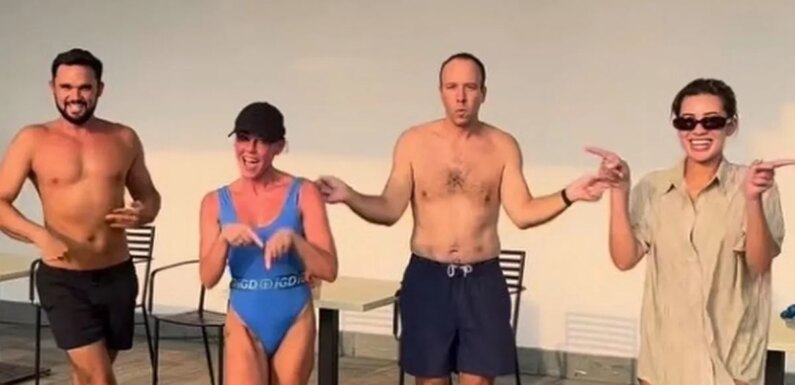 Matt Hancock dances shirtless with Celeb SAS pals as furious fans unfollow star