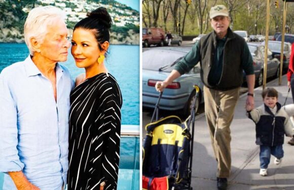 Michael Douglas and Catherine Zeta-Jones sent birthday messages from kids