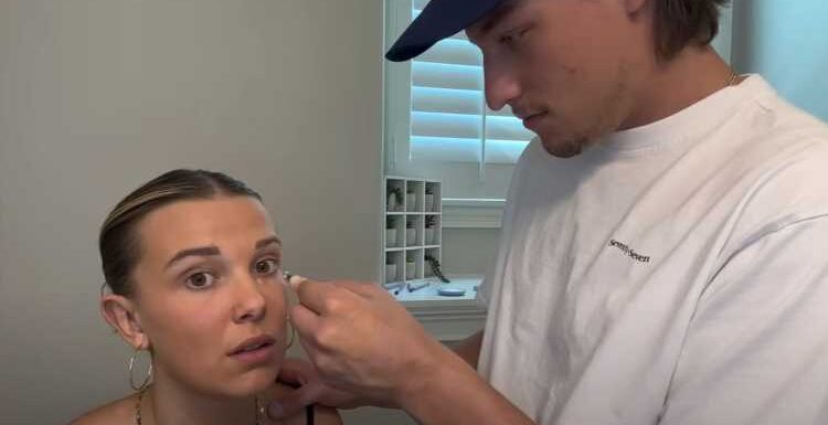 Millie Bobby Browns Fiancé Jake Bongiovi Does Her Makeup In Cute New Video  Watch Now!