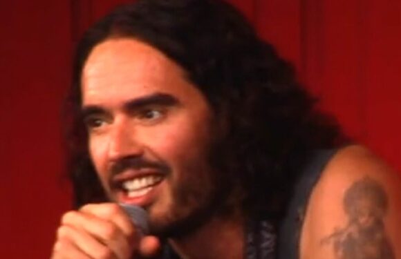 Moment Russell Brand jokes about raping a woman