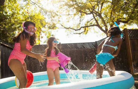 Mum bags 40p swimming pool from Tesco as well as lots of other goodies to put away for next summer | The Sun