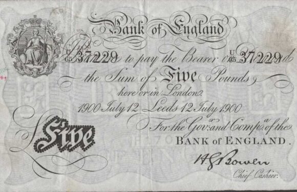 Old £5 banknote sells for eye-watering price at 3,200 times its original value – have YOU ever seen one? | The Sun