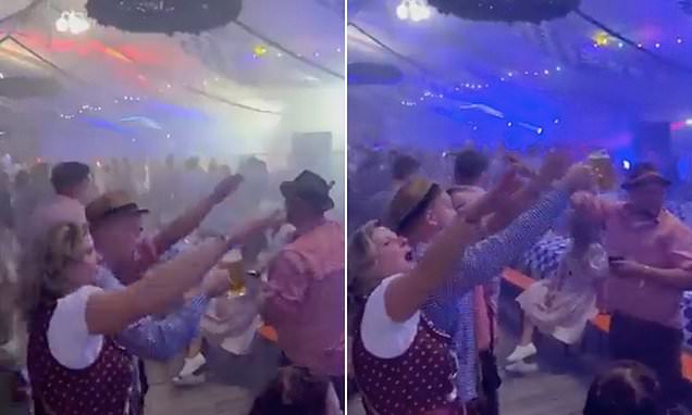 Outrage in Germany as video shows revellers 'performing Nazi salute'