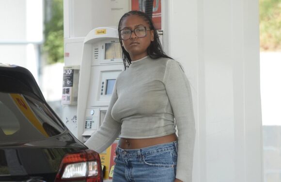 PICTURE EXCLUSIVE: Sasha Obama pumps gas in LA