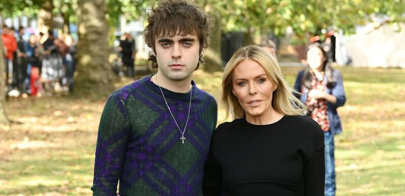 Patsy Kensit and Damon Albarn are joined by their offspring during LFW