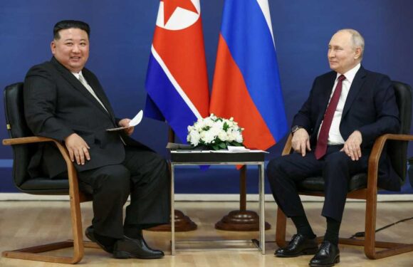 Putin health rumours swirl AGAIN as mystery foot twitch reemerges at crunch meeting with despot Kim Jong-un | The Sun