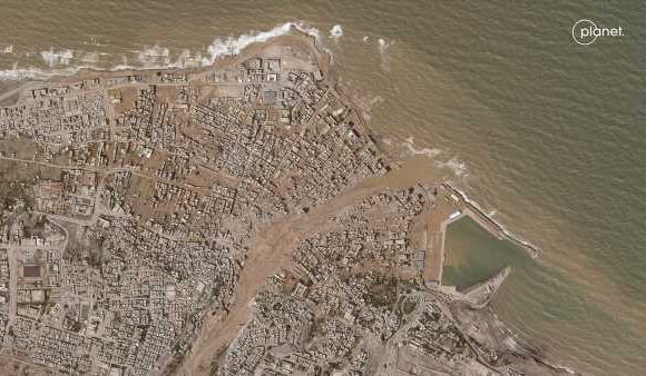 Satellite images of Libyan floods reveal scale of devastation in Derna