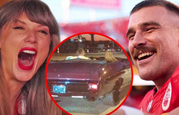Taylor Swift Leaves Chiefs Game with Travis Kelce in Convertible for Dinner Date