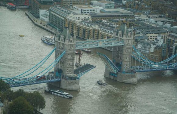 Tower Bridge gets stuck open for the SECOND time in just days – causing traffic chaos and leaving drivers stranded | The Sun