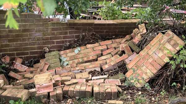Trail of devastation after freak 'mini-tornado' hit West Sussex