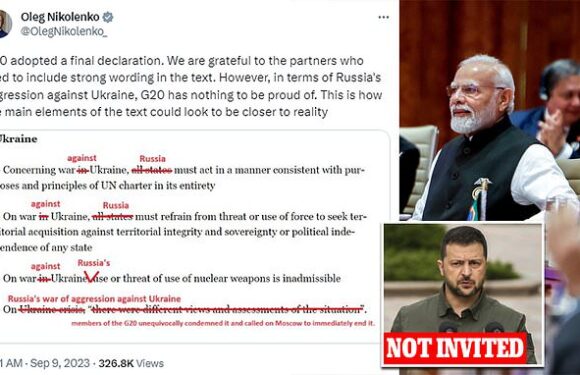 Ukraine slams G20 declaration saying it's 'nothing to be proud of'