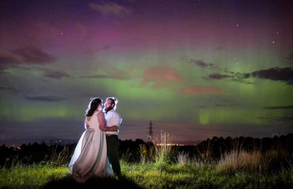 We got the best ever wedding picture after Northern Lights appeared over our big day – it was the luckiest few seconds | The Sun