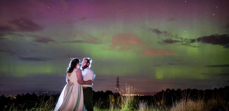 We got the best ever wedding picture after Northern Lights appeared over our big day – it was the luckiest few seconds | The Sun