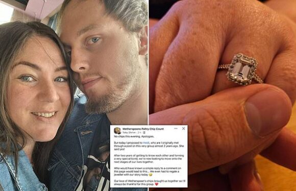 Wetherspoon fan proposes to woman after meeting in online chip group