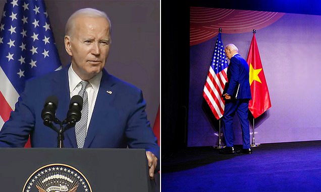 White House Staff cut short Biden's rambling Vietnam press conference