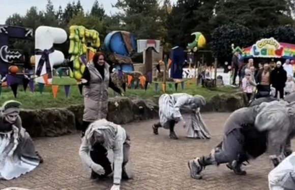 Alton Towers guest steals the show by unintentionally joining flashmob