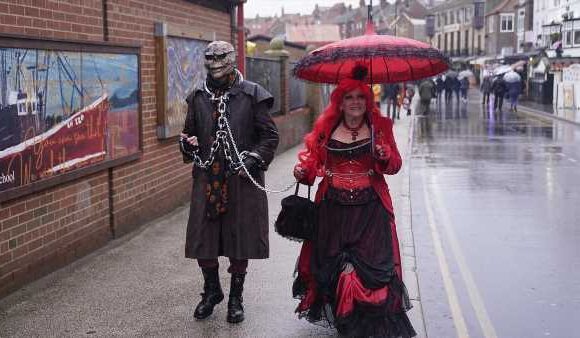 Annual goth celebration in Yorkshire gets off to a soggy start