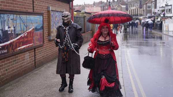 Annual goth celebration in Yorkshire gets off to a soggy start
