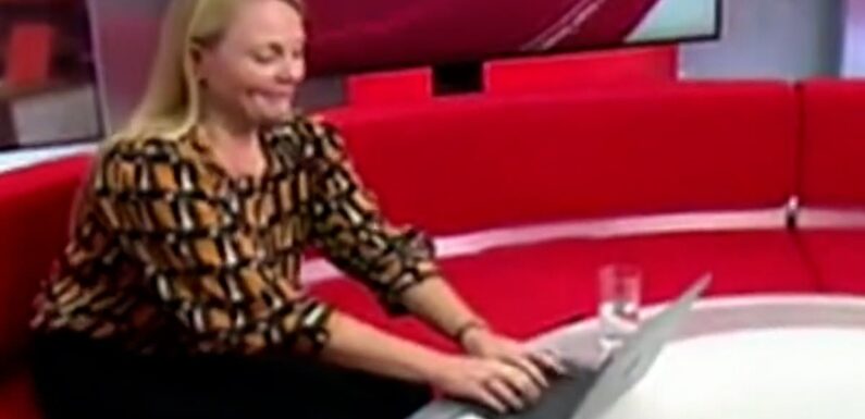 BBC viewers left cringing at moment newsreader begins 'fake typing'