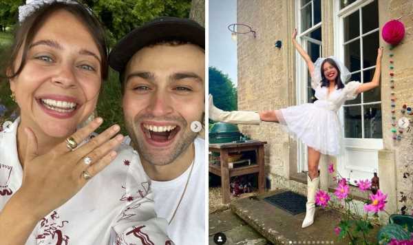 Benidorm actress Bel Powley ties the knot with Hollywood actor Douglas Booth