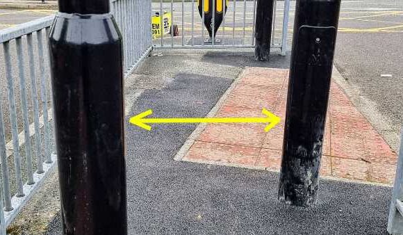 Bungling council workers slammed lamp posts just 15 inches apart
