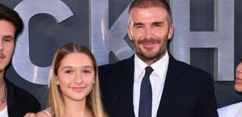 David Beckham kisses daughter Harper again as he ignores backlash