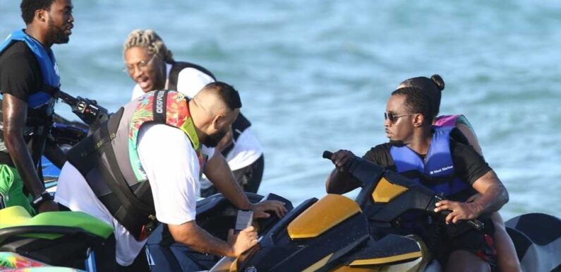 Diddy and Future Ride Jet Skis in Miami, No Bad Blood Over Lori Harvey