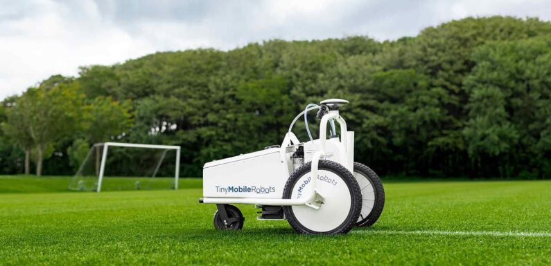 Fury as council buys £13,000 GPS robot to paint football pitch lines