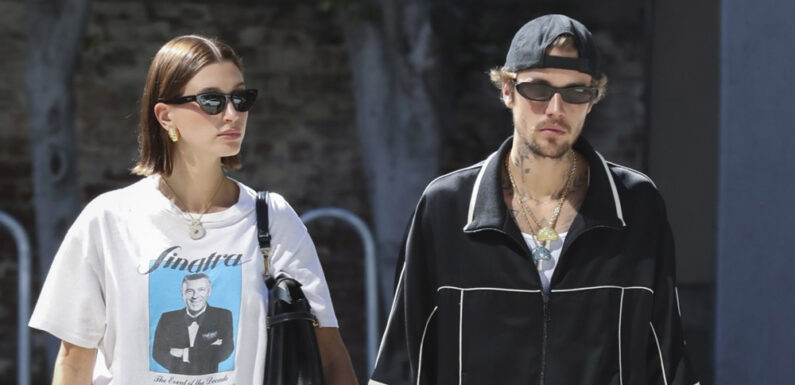Hailey & Justin Bieber Accessorize With Fun Statement Jewelry During Morning Coffee Date