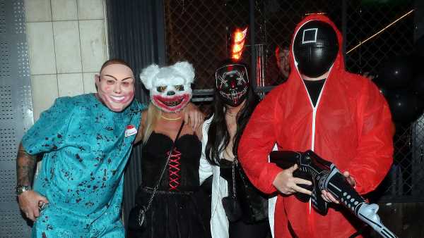 Halloween revellers hit city centres in fancy dress