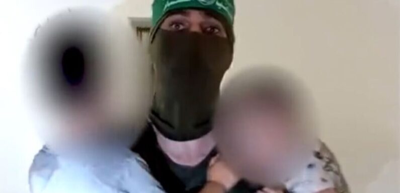 Hamas footage shows terrorists with ‘kidnapped Israeli children’