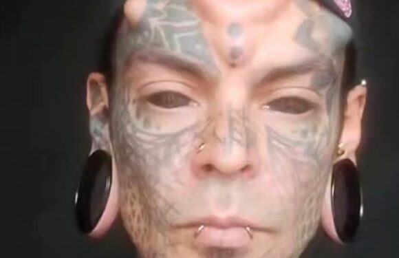 ‘Horned’ tattooed man with inked eyeballs says he’s running to be politician