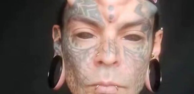 ‘Horned’ tattooed man with inked eyeballs says he’s running to be politician