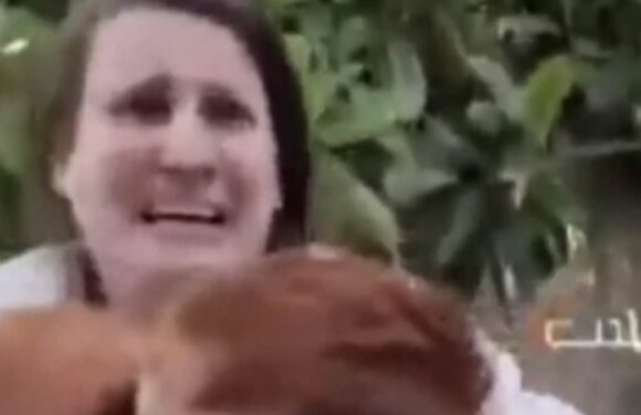 Horrifying moment Israeli mother and young sons are abducted by Hamas
