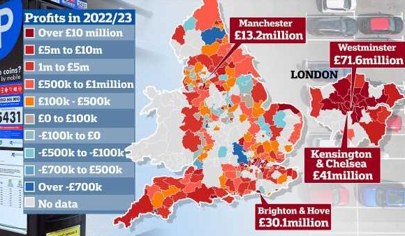 How much is YOUR local council raking in from parking costs?